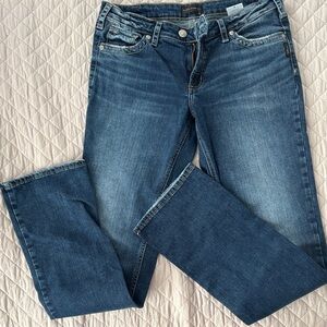 Silver Jeans Women's Straight Leg in Deep Blue